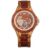 Wooden Automatic Men Watch Full Wooden Bracelet Wristwatch Folding Clasp Watchband Stylish Mechanical Self-Winding Male Watches