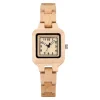 Classic Square Shaped Quartz Watches for Women Wooden Band Bracelet Wristwatch Ebony/Maple/Zebrawood Natural Stylish Lady Watch