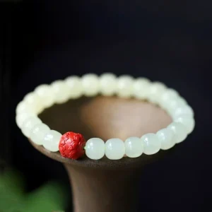 Natural Bracelet Crystal Transparent Hetian Jade Buddha Bracelet Benmingnian For Couples Woman Men Gift With Jade Bracele