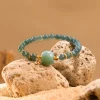 Customized Natural Jade Emerald 10MM Oil Green Bead Elastic Bracelet Jewellery Fashion Quartz Crystal Bracelet For Women