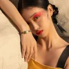 Customized Natural Jade Emerald 10MM Oil Green Bead Elastic Bracelet Jewellery Fashion Quartz Crystal Bracelet For Women