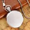 Luxury Copper Watch Case Automatic Mechanical Pocket Watch Gentleman Silver Snake Pocket Chain Pendant Pocket Clock Gift Male