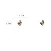 French Style Personality Small Daisy & Heart Shaped Earrings