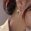 French Style Personality Small Daisy & Heart Shaped Earrings