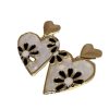 French Style Personality Small Daisy & Heart Shaped Earrings